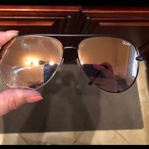 QUAY X Desi Perkins high key sunnies- rose gold